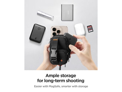 Magnetisk posearrangør til SSD og kortopbevaring med klip - sort