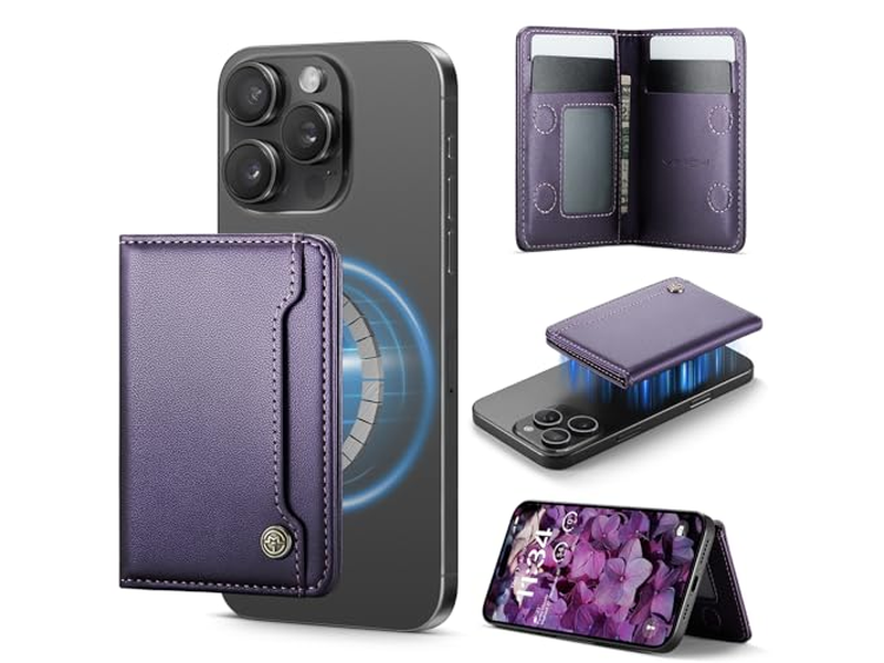 Magnetisk RFID -blokerende kortholder kompatibel med MagSafe -telefoner Pur