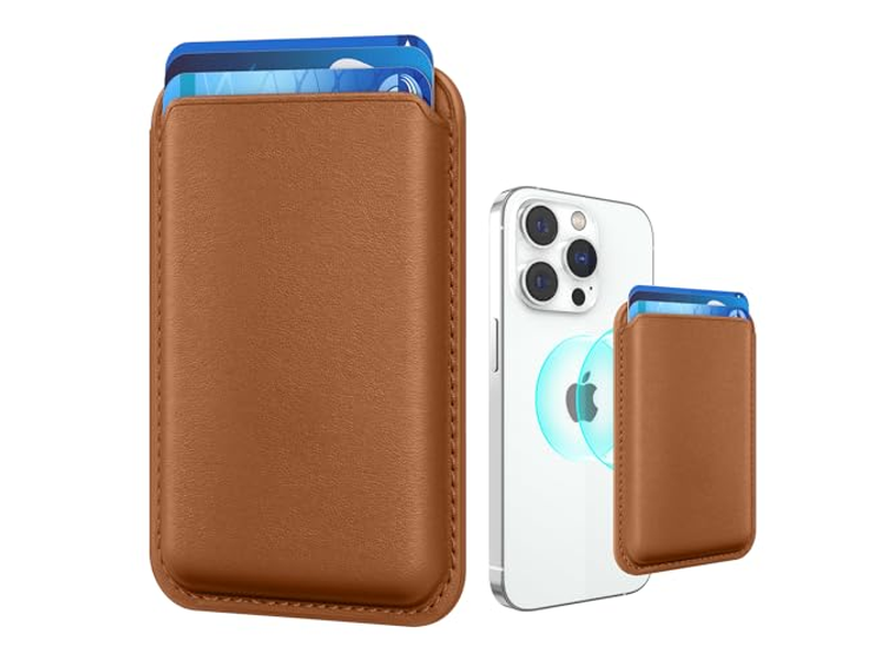 Magnetisk RFID-læderkortholder til iPhone Stick-On tilbehør BR