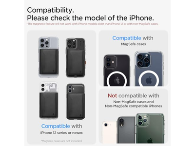 Magnetisk tegnebogskort Holder Cash Trifold Wallet Stand for MagSafe