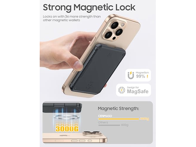 Magnetisk tegnebogskortholder holder 6-7 kort RFID-blokerende ultra-SLI