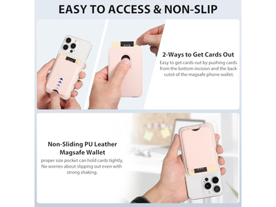 Magnetisk tegnebog kompatibel med MagSafe 2-pack-kortholder til iPhone