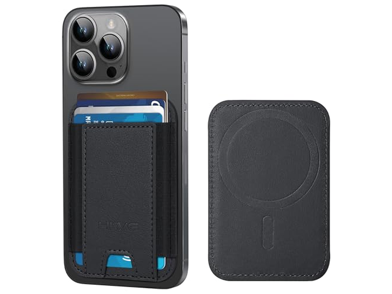 Magnetisk tegnebog til iPhone 7 kortholder læder minimalistisk RFID BL