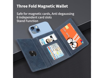 Magnetisk tegnebog til iPhone -kortholder Blue