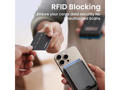 Magnetisk tegnebog til iPhone -serier og MagSafe -sager - RFID -blokeringskort