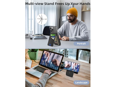 Magnetisk tegnebog til iPhone med Find min 6 -kortholder RFID -blokering