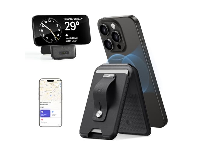 Magnetisk tegnebog til iPhone med find min funktionalitet og justerbare s