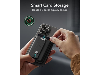 Magnetisk tegnebog til iPhone med find min funktionalitet og justerbare s