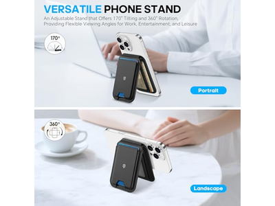 Magnetisk tegnebog til magsafe ægte læder 6 -kortholdere RFID blo