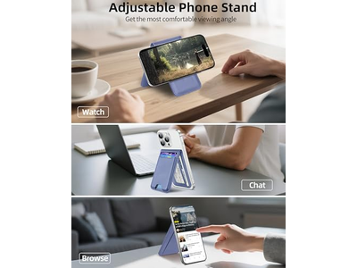 Magnetisk tegnebog Stand med justerbar stativ ID -vindue RFID -blokering