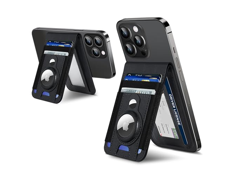 Magnetisk tegnebog står med Airtag Holder ID -vindue 4 kortslots RFI