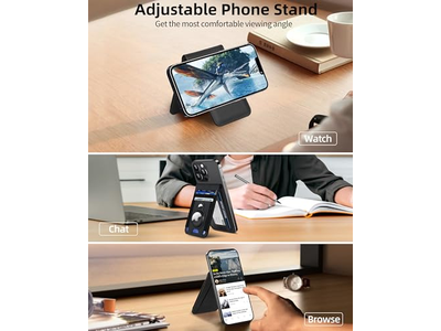 Magnetisk tegnebog står med Airtag Holder ID -vindue 4 kortslots RFI