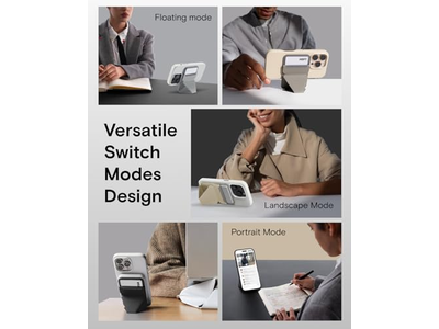 Magnetisk tegnebog står med vinkeljustering og MagSafe -kompatibilitet