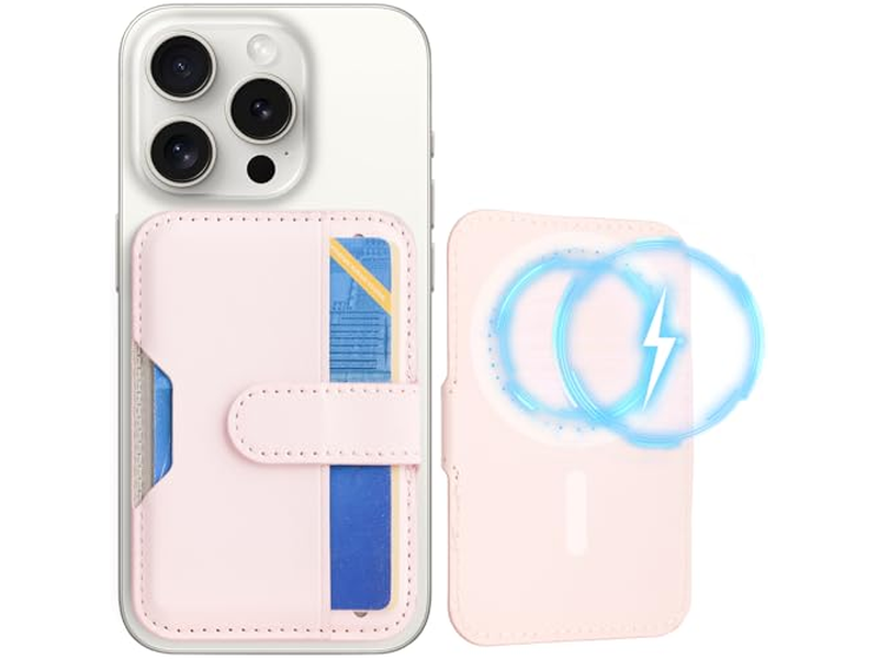 Magnetisk tegnebog med kortholder til MagSafe -kompatible telefoner - lyserød