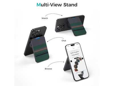 Magnetisk tegnebog med stativ minimalistisk kortholder til iPhone RFID BL