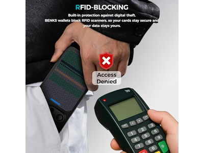 Magnetisk tegnebog med stativ minimalistisk kortholder til iPhone RFID BL