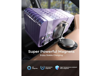 MagSafe Car Mount Charger, 15W Hurtig opladning af magnetisk trådløs biloplader