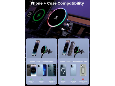 MagSafe Car Mount Charger 15W Trådløs biloplader