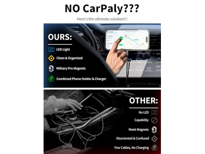MagSafe Car Mount Charger 3 i 1 trådløs biloplader