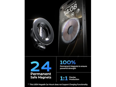 MagSafe Car Mount Ultra Magnetic Phone Holder til bilens instrumentbræt