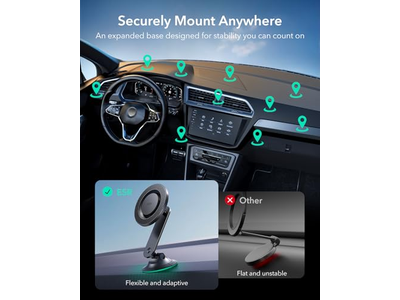 MagSafe Car Mount Opgraderet Dashboard Magnetic Phone Holder