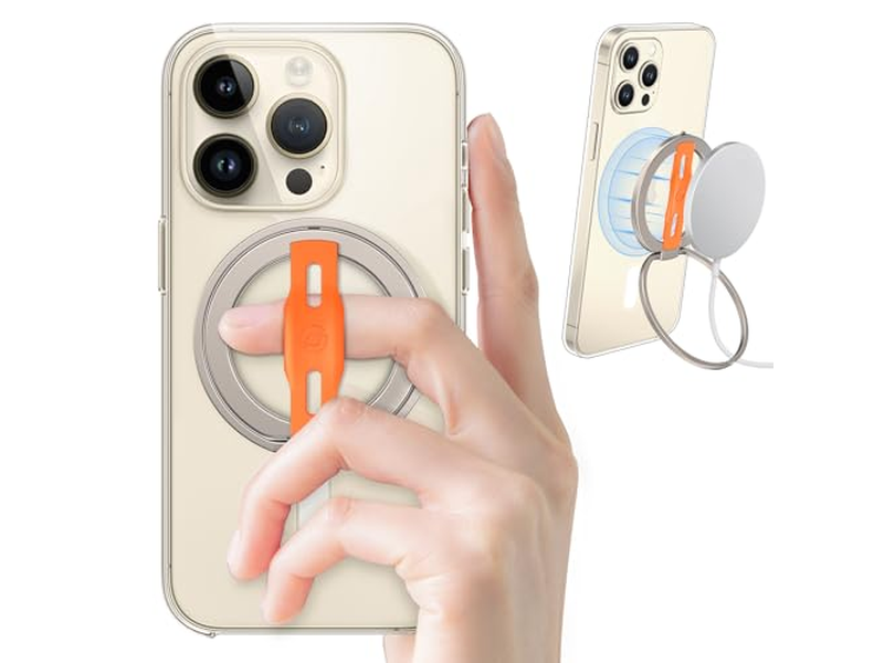 MagSafe kompatibelt telefongreb står med udskiftelig fingerrem