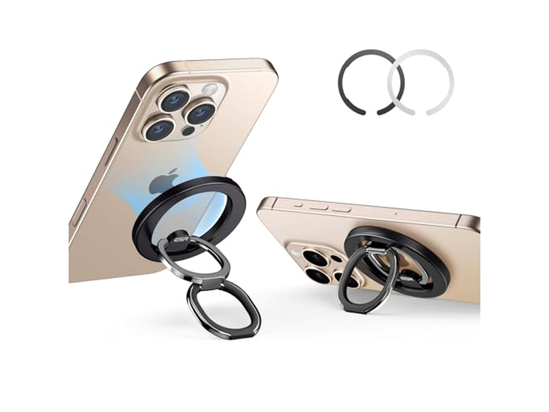 MagSafe telefongreb med justerbar stativ for smartphones 2 metalring