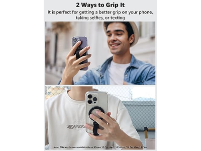 Magsafe telefongreb med aftagelig magnetisk ringholder og kickstand