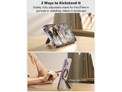 Magsafe telefongreb med aftagelig magnetisk ringholder og kickstand