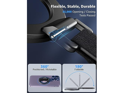 Magsafe telefongreb med aftagelig magnetisk ringholder og kickstand