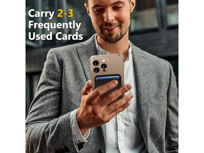 MagSafe Wallet 3 Card Holder RFID Blokerende slank magnetisk tegnebog - B