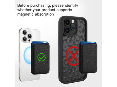 Magsafe tegnebog Cheetah Print Pattern Magnnetic Card Holder til telefoner