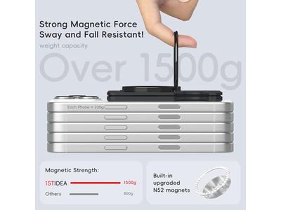 Magsafe tegnebog Magnetisk telefonkortholder slank hård sag sort