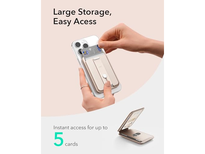Magsafe tegnebog med 5 kortholder justerbar stativ RFID-blokering