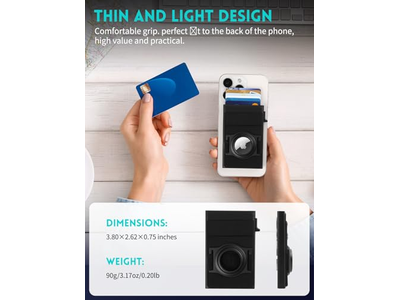 Magsafe tegnebog med Airtag -indehaver slank kreditkortindehaver med Elasti