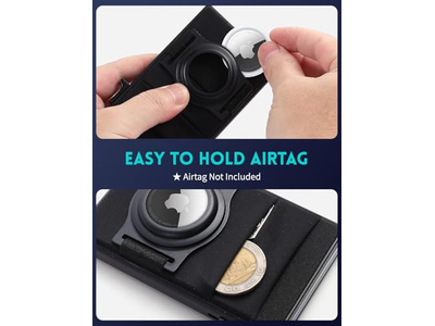 Magsafe tegnebog med Airtag -indehaver slank kreditkortindehaver med Elasti