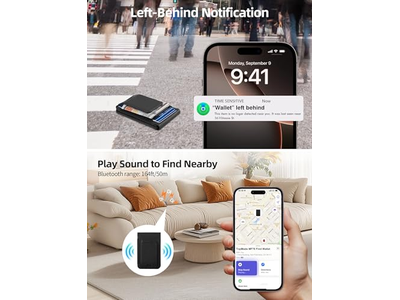 MagSafe Wallet With Money Clip Works med Find min 8 kortholder bla