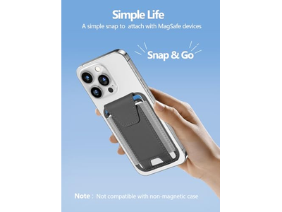 Magsafe tegnebog med privatlivsklap Magnetisk kortholder RFID -blokering