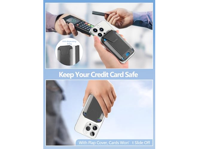 Magsafe tegnebog med privatlivsklap Magnetisk kortholder RFID -blokering