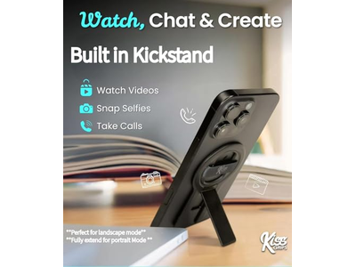 Telefongreb med loop og kickstand - Magnetisk 360degree spin -stativ