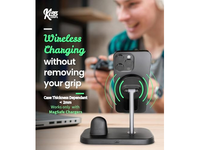 Telefongreb med loop og kickstand - Magnetisk 360degree spin -stativ