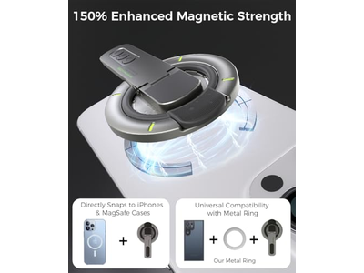 Telefongreb med magnetisk ring og 360 graders rotation til alle telefoner