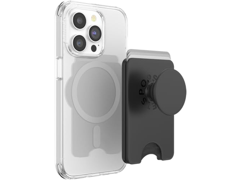 Telefon tegnebog med ekspanderende greb og magsafe adapter ring - sort