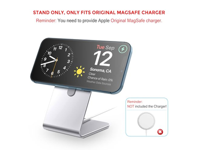 Stå for MagSafe Charger Creadram Aluminium Stand Holder
