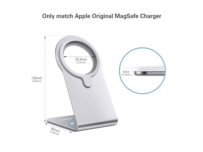 Stå for MagSafe Charger Creadram Aluminium Stand Holder