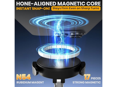 Vakuummagnetisk telefonholder med klemme