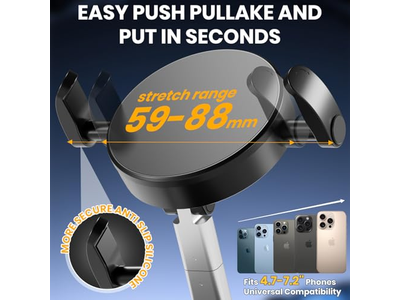 Vakuummagnetisk telefonholder med klemme