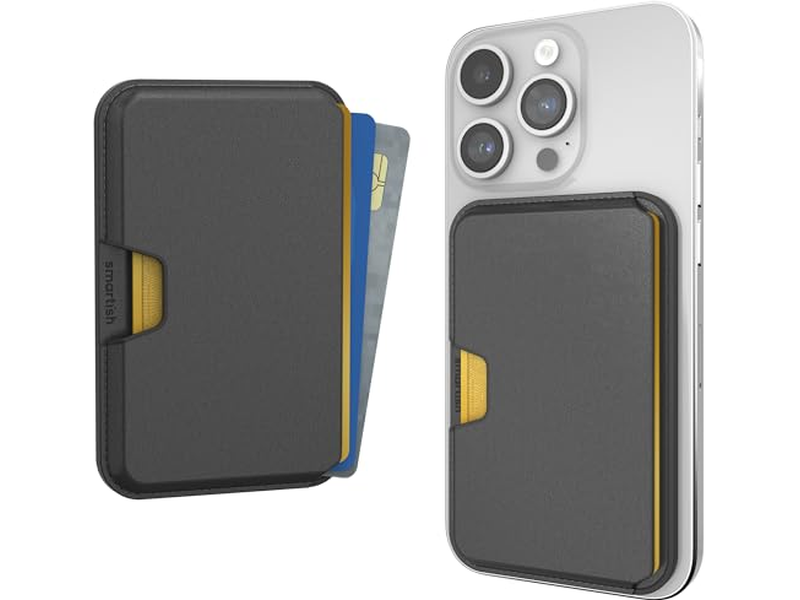 Vegansk læder slank aftagelig magnetisk kortholder til magsafe -telefoner