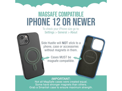 Vegansk læder slank aftagelig magnetisk kortholder til magsafe -telefoner